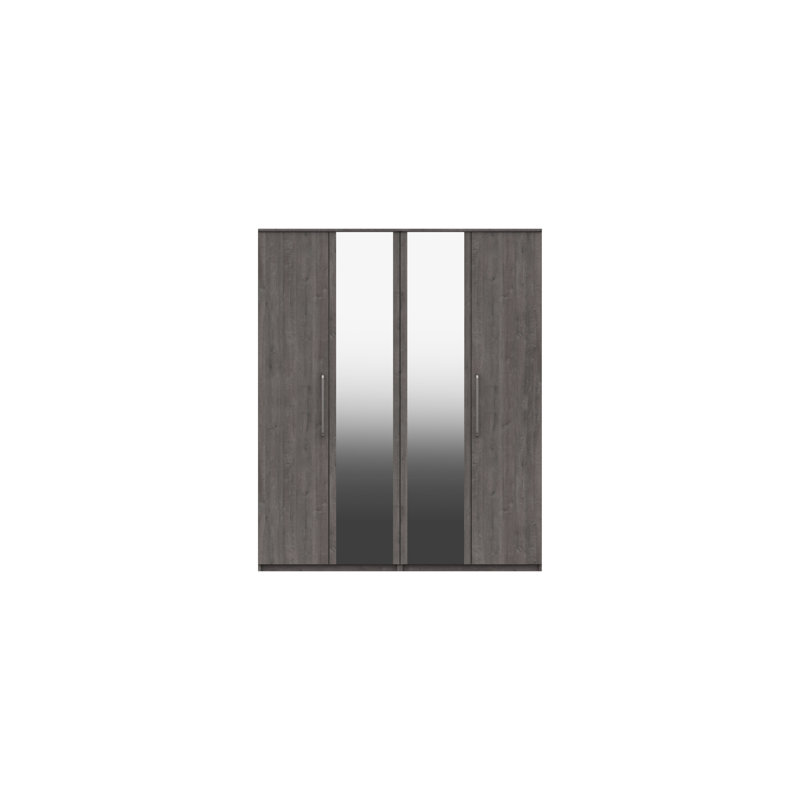 Bushnell 4 Door Wardrobe, Dark Grey
