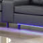 Causeuse en tissu en PVC 55,5 po avec lumières DEL Genesis