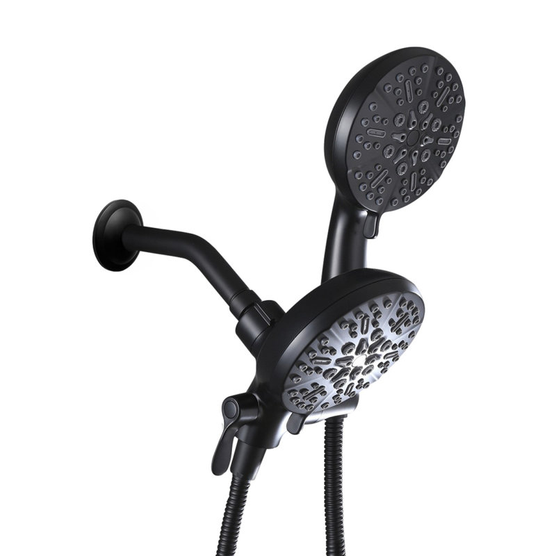 Combo de douche à pluie haute pression 3Way, pomme de douche luxueuse et douche à main séparément ou ensemble, avec tuyau de douche et bras de douche