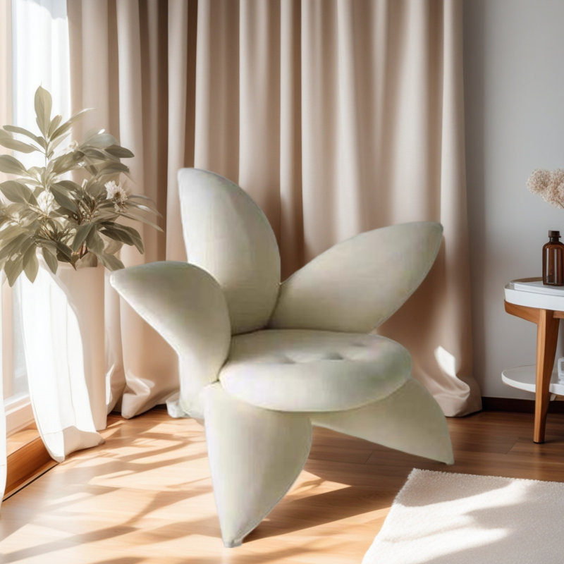 Luxury Creative Flower-shaped Leisure Chair., White