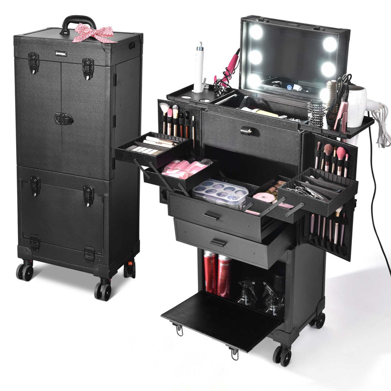 Organisateur de maquillage professionnel, Noir