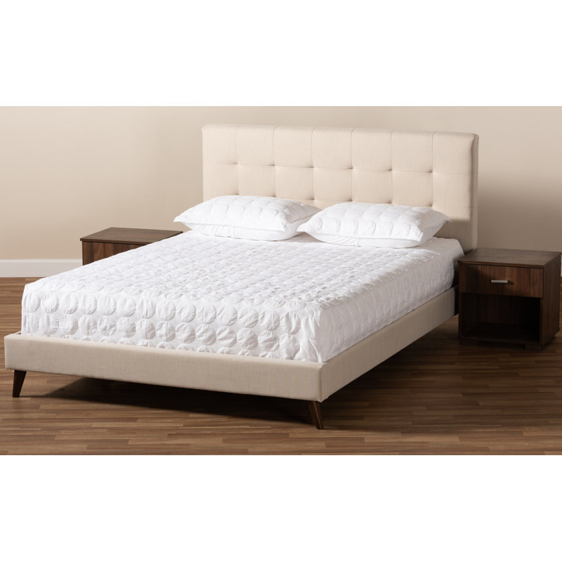Ensemble de chambre avec lit plateforme 3 pièces Chaydenn, Grand, Beige