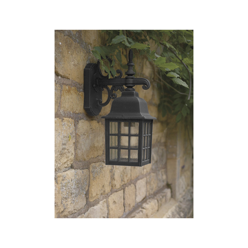 Aafreen Black Outdoor Wall Lantern