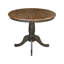 Table de salle à manger avec piédestal et à rallonge en bois massif Ingbert-49574499