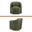 Fauteuil demi-tonneau pivotant en similicuir-302150753