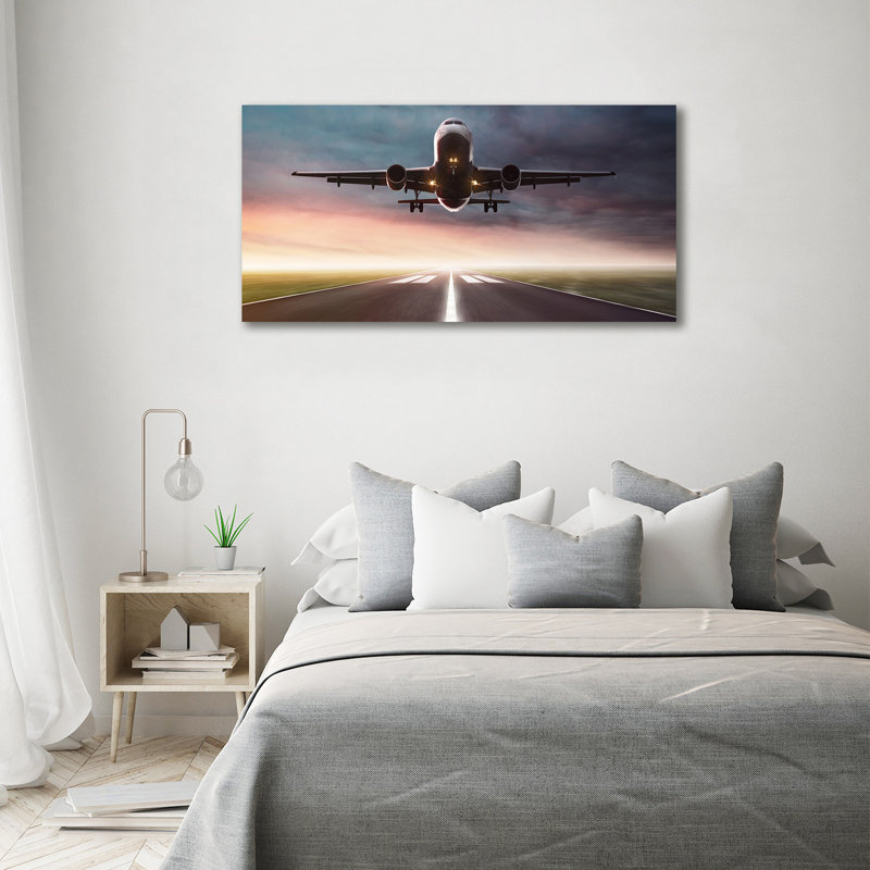 The Plane Is Starting - No Frame Print on Canvas