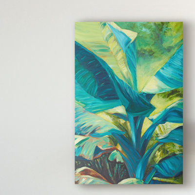 « green banana duo i », peinture sur toile tendue
