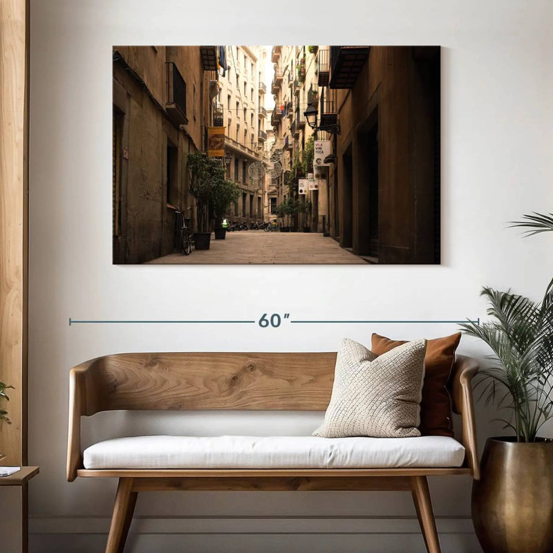 Sirci, Espagne, allée, bâtiments, H 32 po x l 48 po