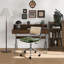 Chaise de bureau pivotante en similicuir Ayris-671295143