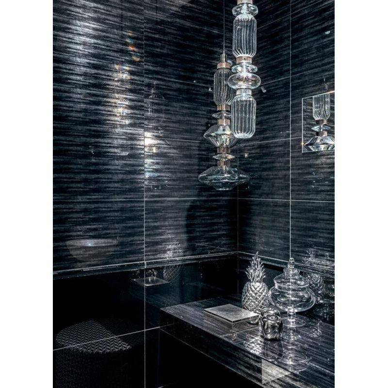 Fuliggine 23.38" x 23.38" Decorated Glass Tile