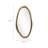 Elegant Wall Mirror with Curved Frame, Aged Gold Finish, Modern Accent Decor, 29.5"x15.25"
