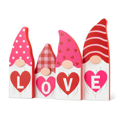 Ensemble de 4 pièces décoratives pour table gnome en bois Montclair