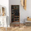 HOMCOM Freestanding Mirror Jewelry Cabinet with LED Lights-115153672