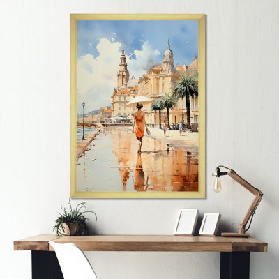 City of Nice Nostalgia I sur impression sur toile