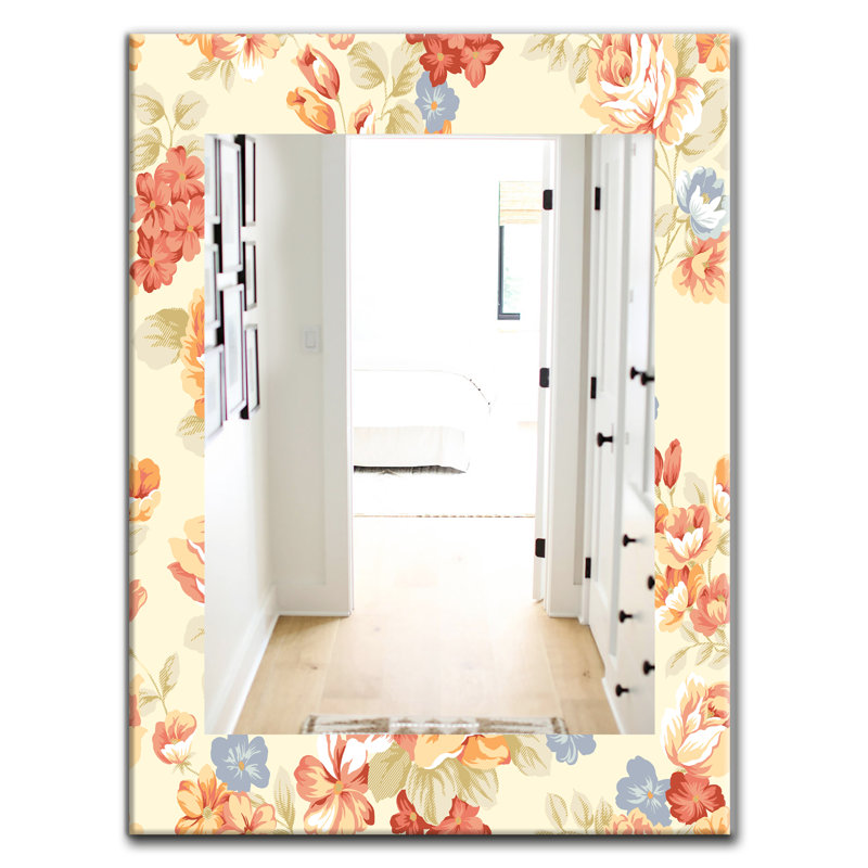 Miroir de salle de bain/meuble-lavabo traditionnel fleur 28, H 39,4 po x l 29,5 po