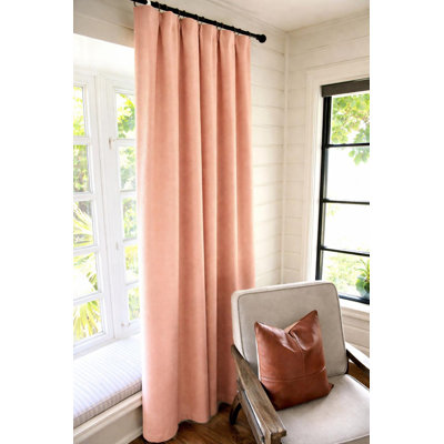 Paire de rideaux en coton rosé