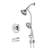 Topcraft 5-Inch Wall-Mounted Rain Shower Head With Multi-Function Handheld Shower And Bathtub Filler-125562385