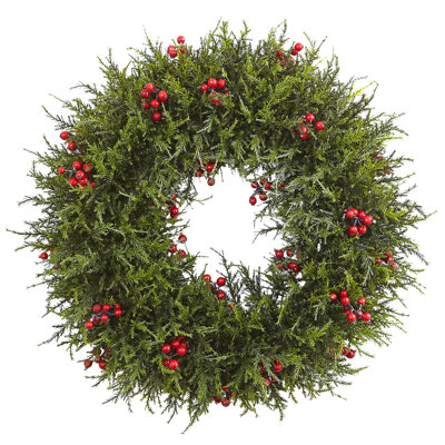 Faux Berry Plastic 20'' Wreath