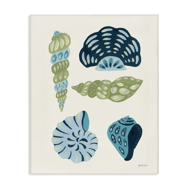  Blue Shell Collection Canvas Wall Art by Yvette St. Amant, 20" H x 16" W