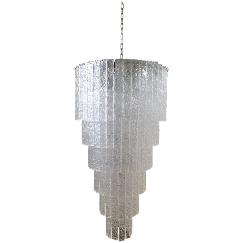 Dimmable Square / Rectangle Chandelier, Polished Nickel, Smoke, 42" Width x 42" Diameter x 58" Height