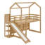 Lit mezzanine en bois avec glissade, barrière de sécurité, tablettes de rangement et éclairage-1881423558
