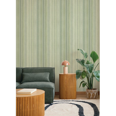 Elan Sea Green Ombre Stripe Wallpaper