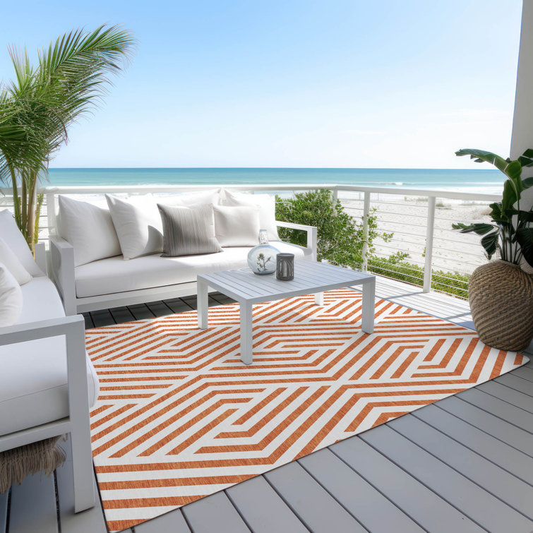 Langley Street Altair Washable Geometric Indoor / Outdoor Rug | Wayfair