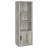 Gerret 3-Shelf Media Tower With Storage Cabinet Grey Driftwood-208650378