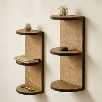 Elowen 3-Tier Floating Wall Shelf (Set of 2)