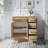 36" W x 35" H Freestanding Bathroom Solid Wood Vanity With White Cultured Marble Countertop And Ceramic Single Sink,Oak-555890095-555890092