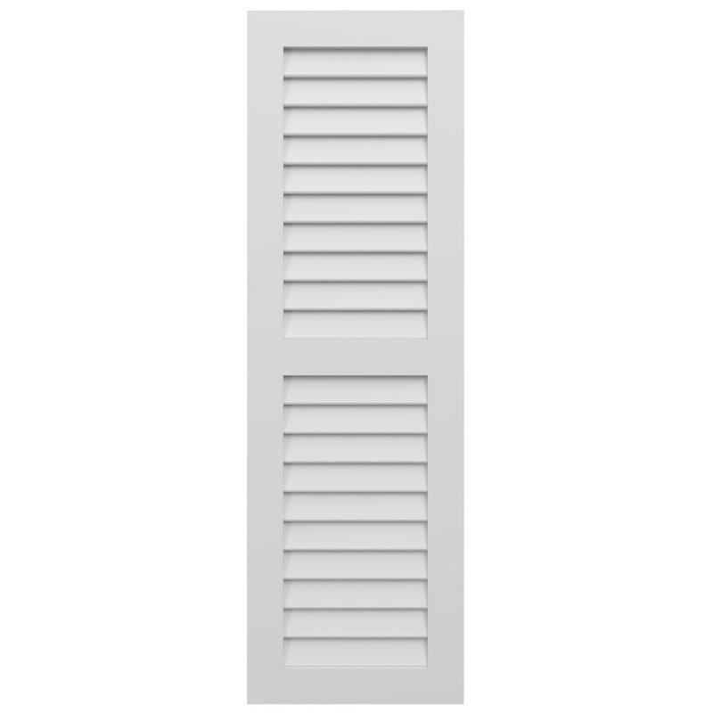 Deux volets à persiennes égales EnduraCore Composite, 15"W, Blanc, H 72 po
