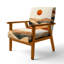 Chaise rembourrée Desert - Chaise avec accoudoirs Desert Dunes in Ochre-888232800