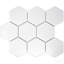 Carreau de mosaïque en porcelaine mate nid d'abeille 10,08 po x 11,64 po Porcetile-47503011