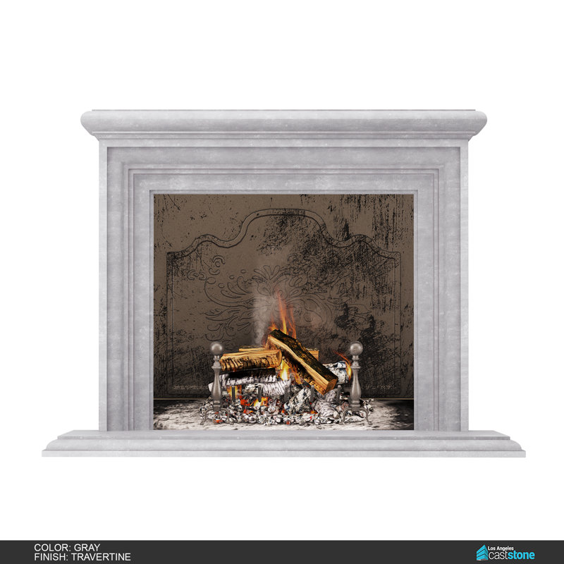 Sonoma Fireplace Surround, Travertine Gray