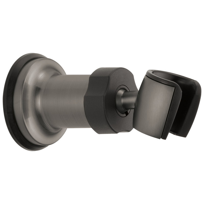 Adjustable Wall Mount for Hand Shower, Black Stainless