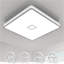 Plafonnier à DEL encastré 12,8 pouces 24W blanc brillant carré plafonnier à DEL 5000K, 2050LM lumière du jour étanche pour salle de bain, couloir, porche, salon, chambre à coucher