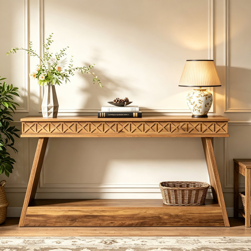 Console American Rustic, H 32,3 po x l 63 po x P 12,6 po