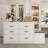 Modern 12-Drawer Storage Bench With Flip-Up Seat