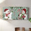 Peppermint Snowman Collection D- Toile tendue avec châssis - Prêt à accrocher