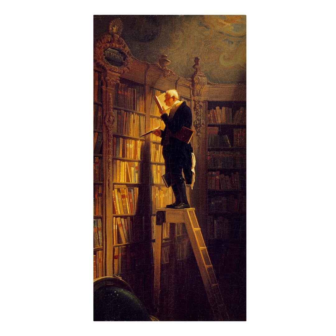 Leinwandbild Der Bücherwurm von Carl Spitzweg