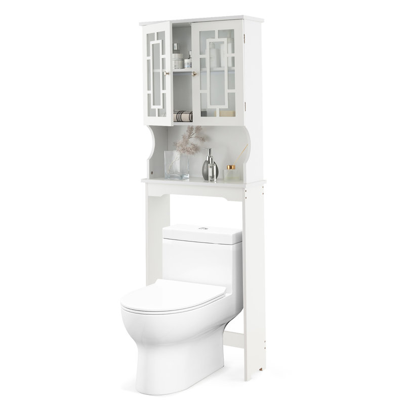 Rangement au-dessus de la toilette l 23,5 po x H 67 po x P 8,5 po Honea, Blanc