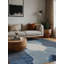 Tapis bleu lavable à la machine-1857495240