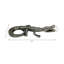 Sculpture décorative en aluminium représentant un alligator, idéale pour la décoration intérieure – Objet de décoration moderne pour le salon, à poser sur une étagère ou une table – 28 cm, argent et gris anthracite