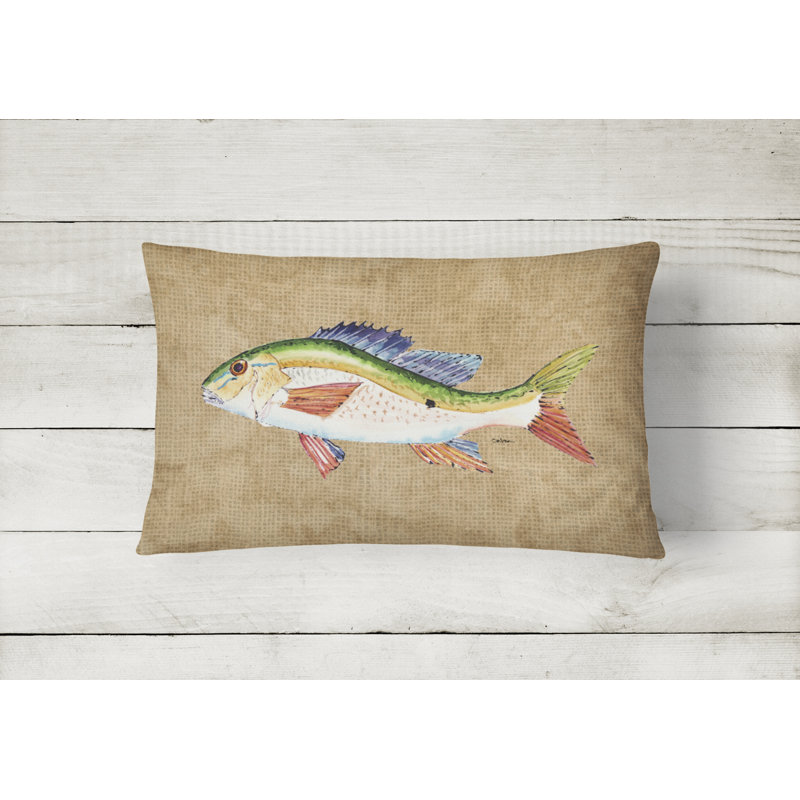 Coussin intérieur/extérieur à truite arc-en-ciel