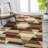 Kehoe Retro Diamonds Geometric Red/Brown/Cream Rug-194796187