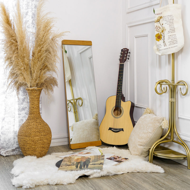 Solid Wood Flat Mirror, Natural