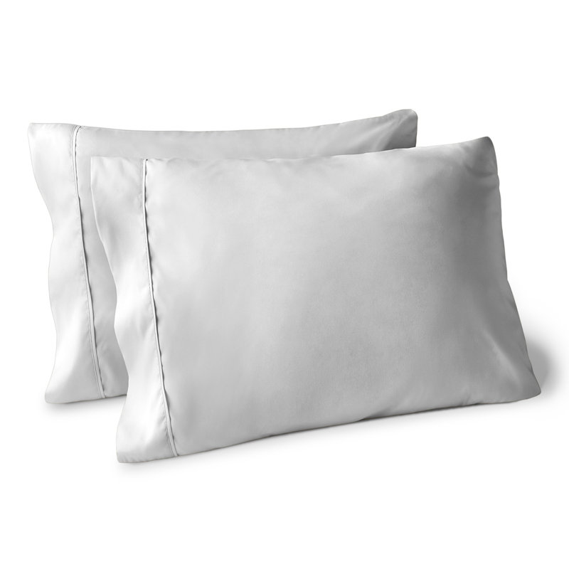 Soft Microfiber Pillowcase Set, 2 Standard Pillowcases, Cloud Grey