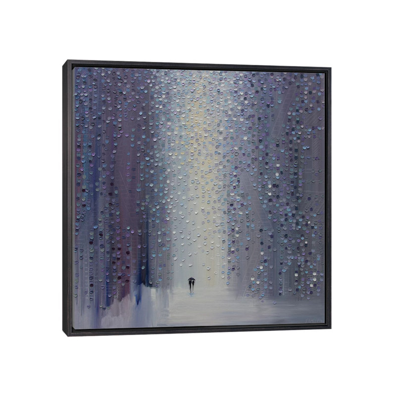 «A Rainy Haze» - reproduction d'art, H 37 po x l 37 po x P 1,5 po, Cadre noir vieilli