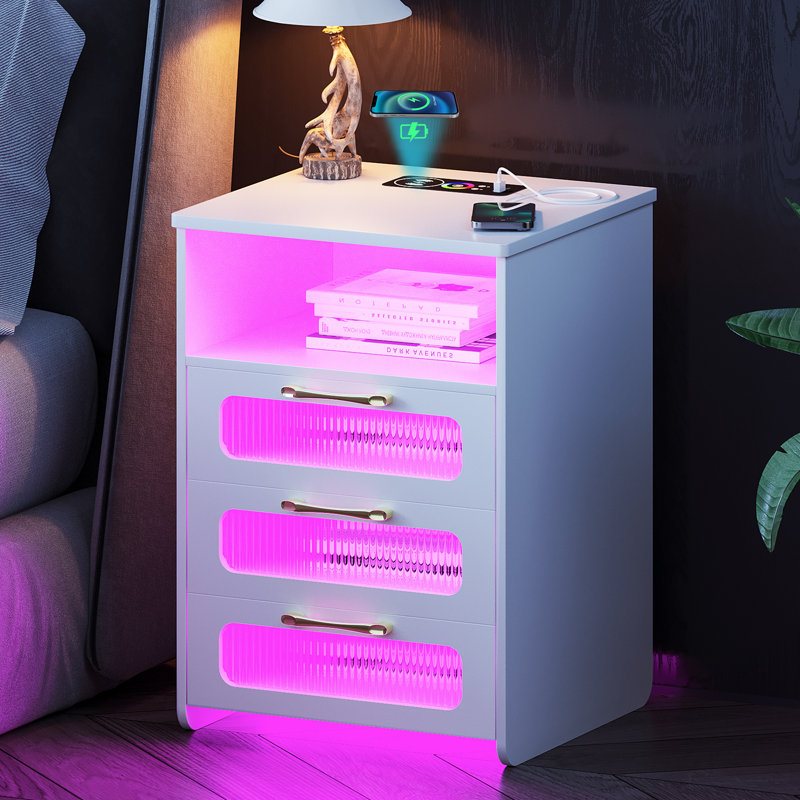 19.6'' W Nightstand, White