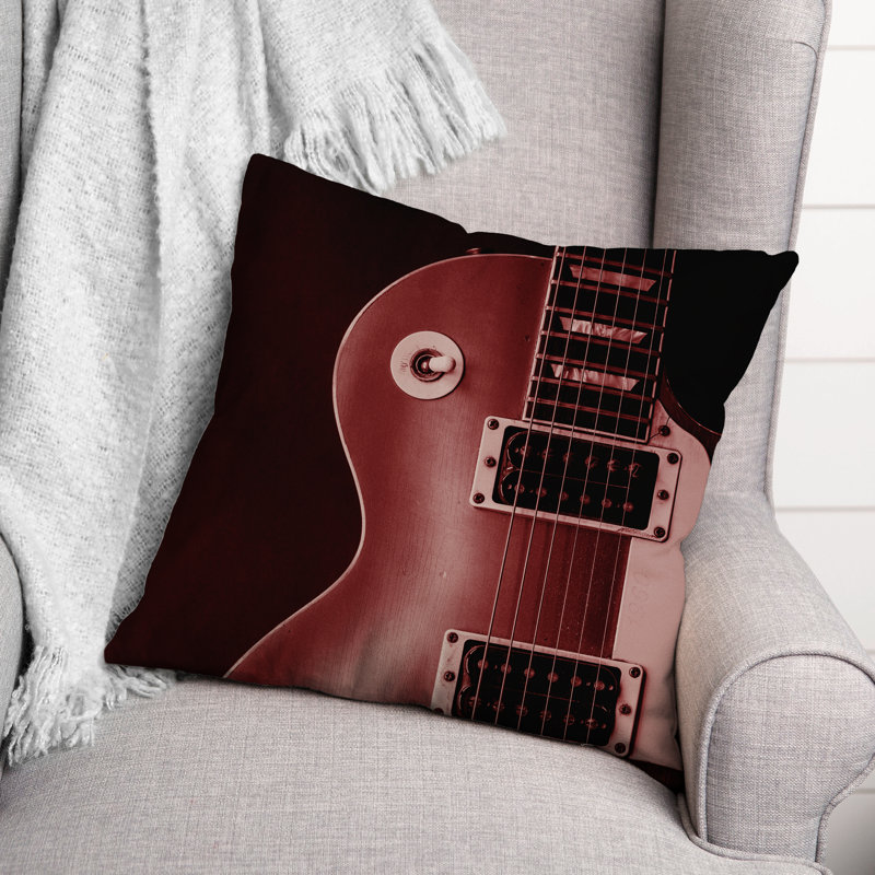 Outdoor Reversible Throw Pillow, Red